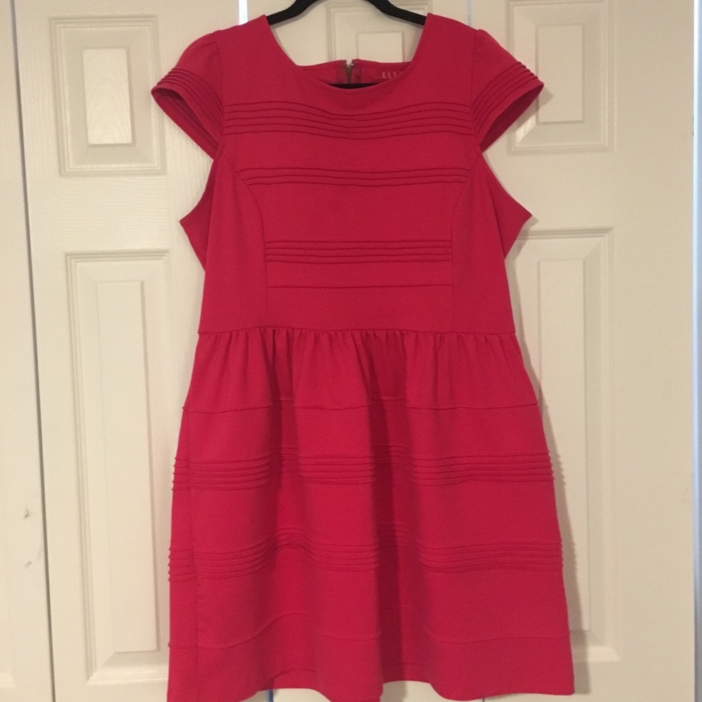 Elle Pink Dress with Cap Sleeves